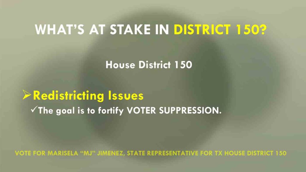 Marisela Jimenez for House District 150, Houston / Harris County Texas